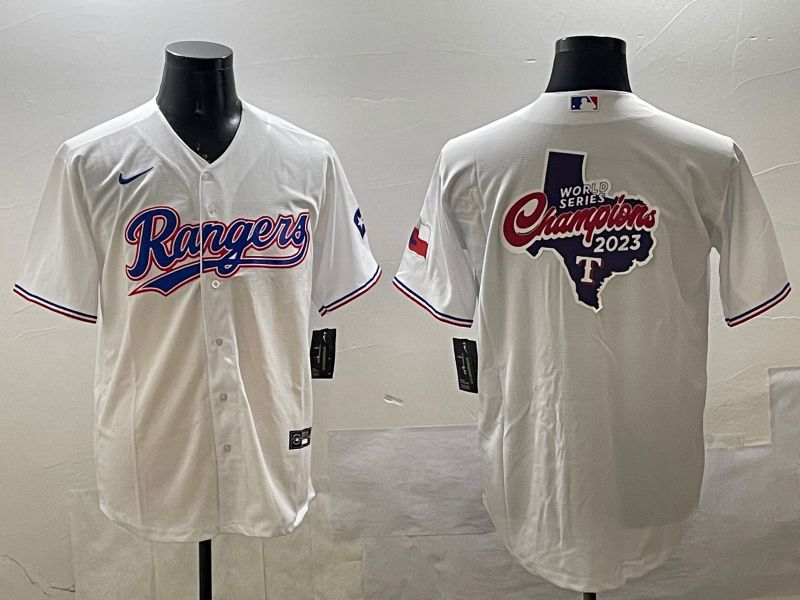 Men Texas Rangers Blank White Game 2025 Nike MLB Jersey style 5->texas rangers->MLB Jersey